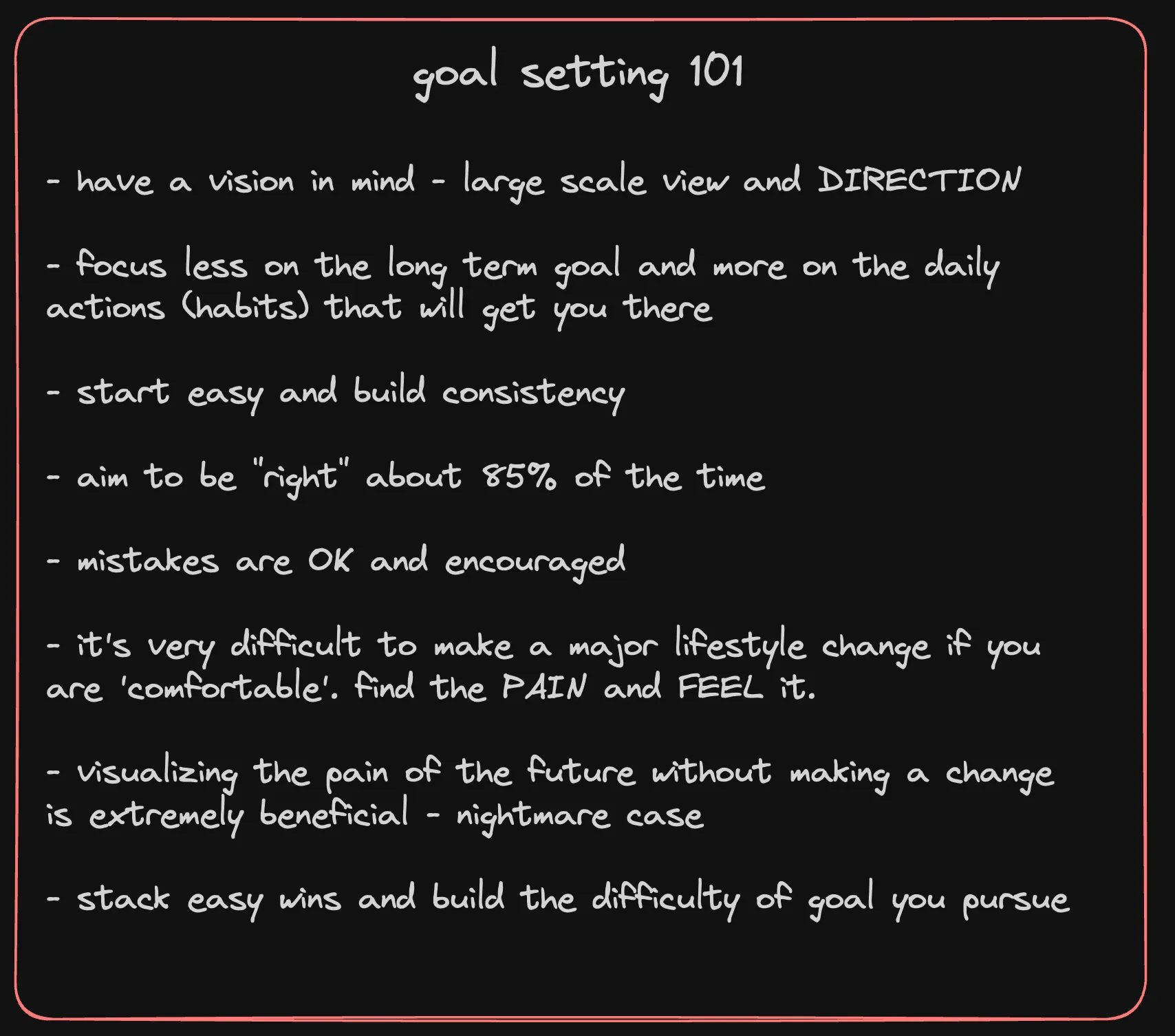 goal setting