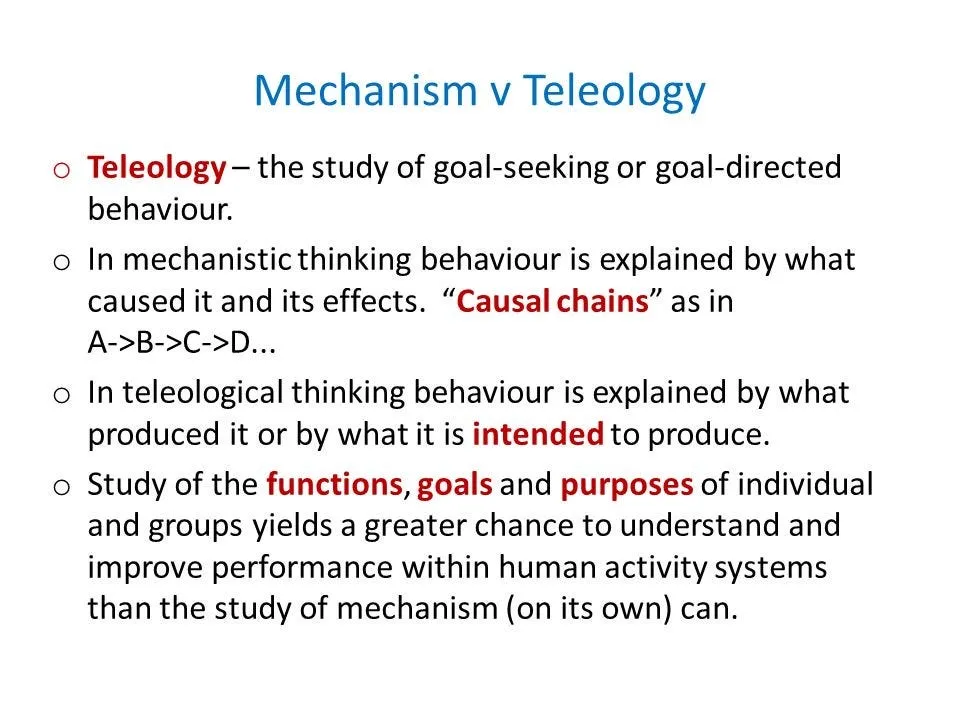 Mechanism vs Telology